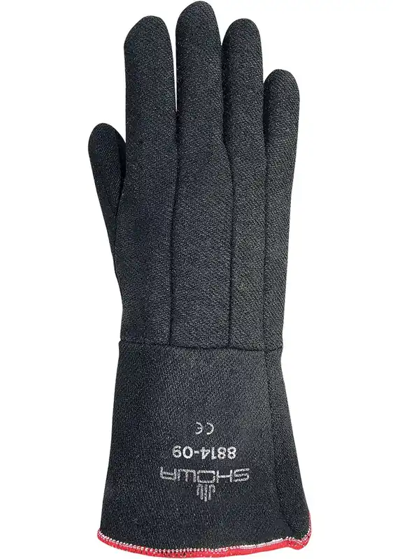 Showa 8814 Heat-Resistant Gloves with Textured Neoprene Coating, Black