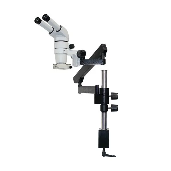 Scienscope CMO-PK3-E1 E-Series 20° Fixed Binocular Microscope with Articulating Arm Stand & LED Ring Light