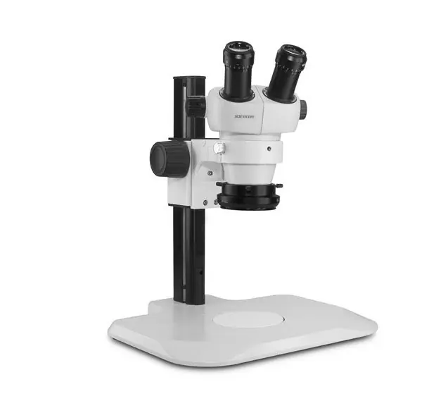 Scienscope ELZ-PK2-R3E ELZ-Series Binocular Microscope with Track Stand & High Intensity LED Ring Light