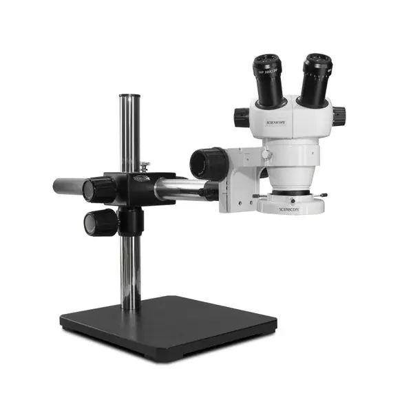 Scienscope ELZ-PK5S-E1 ELZ-Series Binocular Microscope with Boom Stand & LED Ring Light