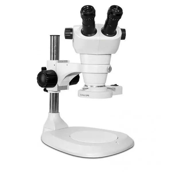 Scienscope NZ-PK1-E1 NZ-Series Binocular Microscope with Post Stand & LED Ring Light