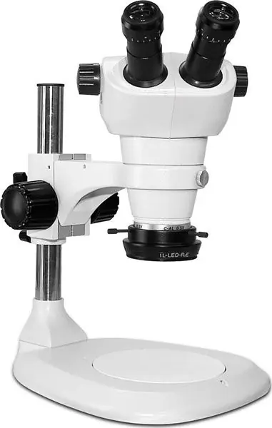 Scienscope NZ-PK1-R3E NZ-Series Binocular Microscope with Post Stand & High Intensity LED Ring Light