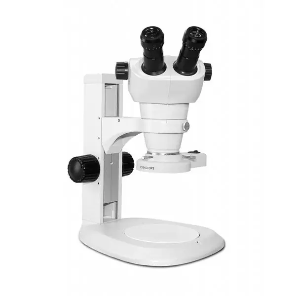 Scienscope NZ-PK2-E1 NZ-Series Binocular Microscope with Track Stand & LED Ring Light