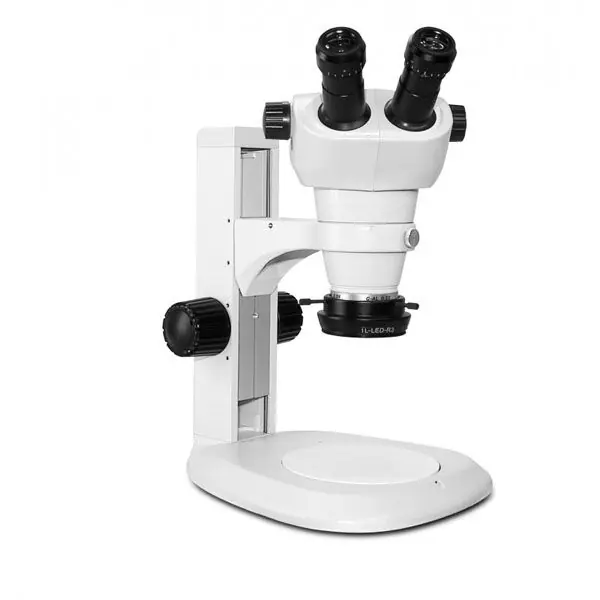 Scienscope NZ-PK2-R3 NZ-Series Binocular Microscope with Track Stand, High Intensity LED Ring Light & Polarizer