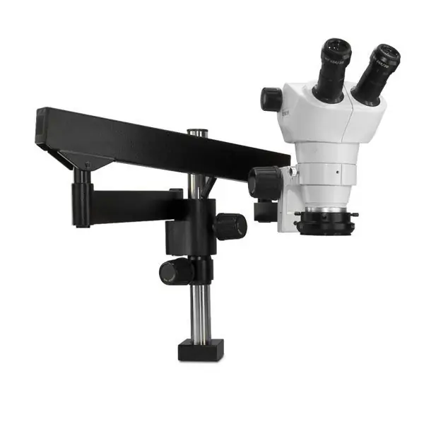 Scienscope NZ-PK3FX-R3 NZ-Series Binocular Microscope with Heavy-Duty Articulating Arm, High Intensity LED Ring Light & Polarizer