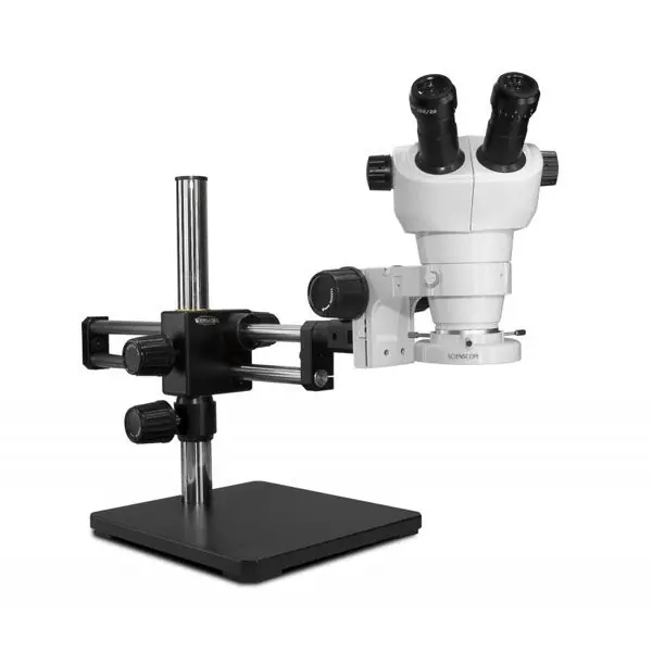 Scienscope NZ-PK5D-E1 NZ-Series Binocular Microscope with Dual Boom Stand & LED Ring Light