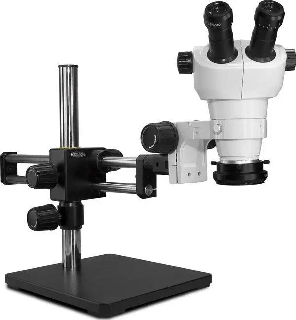 Scienscope NZ-PK5D-R3E NZ-Series Binocular Microscope with Dual Boom Stand & High Intensity LED Ring Light