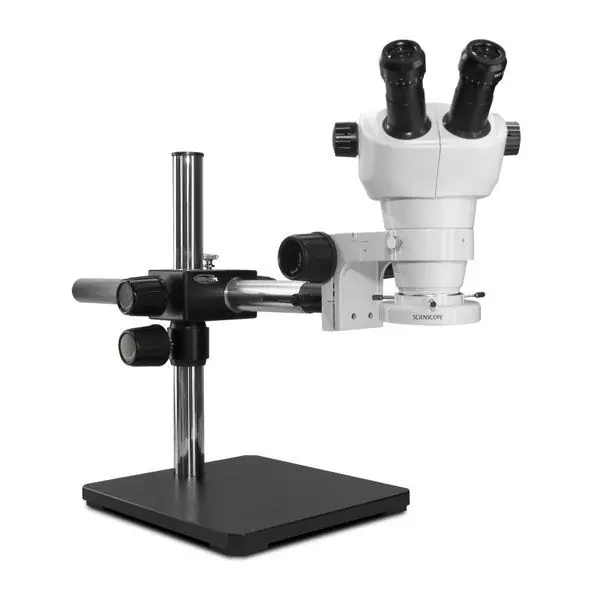 Scienscope NZ-PK5S-E1 NZ-Series Binocular Microscope with Boom Stand & LED Ring Light