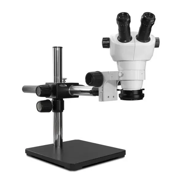 Scienscope NZ-PK5S-R3 NZ-Series Binocular Microscope with Boom Stand, High Intensity LED Ring Light & Polarizer