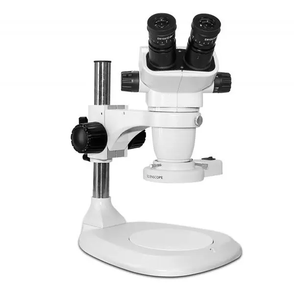 Scienscope SZ-PK1-E1 SSZ-II Series Binocular Microscope with Post Stand & LED Ring Light