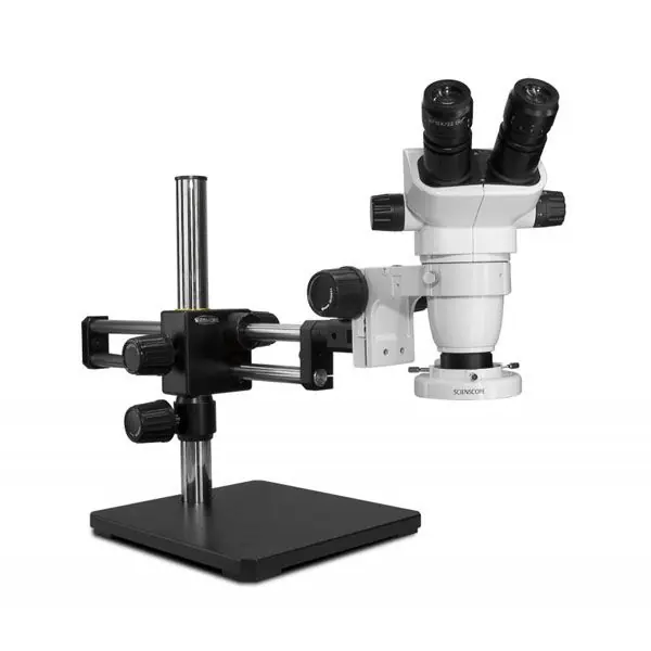 Scienscope SZ-PK5D-E1 SSZ-II Series Binocular Microscope with Dual Boom Stand & LED Ring Light