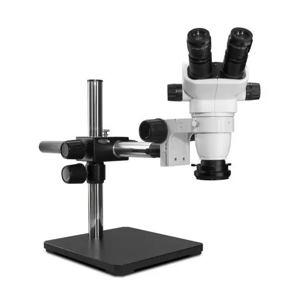 Scienscope SZ-PK5S-R3 SSZ-II Series Binocular Microscope with Boom Stand, High Intensity LED Ring Light & Polarizer