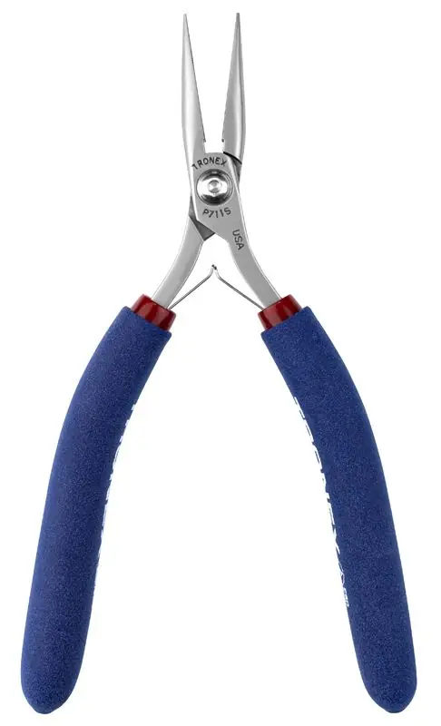 Tronex P711S Chain Nose Pliers with Long, Serrated Jaw & Long Ergonomic Handles, 6.5" OAL