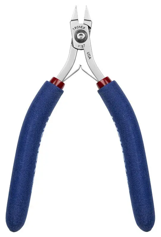 Tronex P747 Flat Nose Gripping Pliers with Stubby Jaw & Long Ergonomic Handles, 5.60" OAL