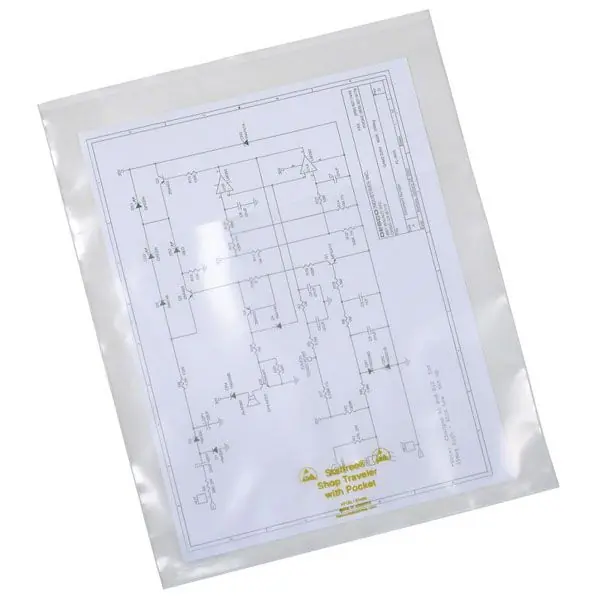 Protektive Pak 47122 Statfree Dissipative Document Holders with Pocket, 6mm, 10" x 12"