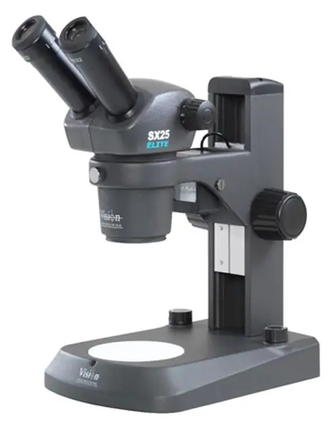 Vision 25E02 SX25 Elite Stereo Binocular Microscope with Track Stand & LED Ring Light