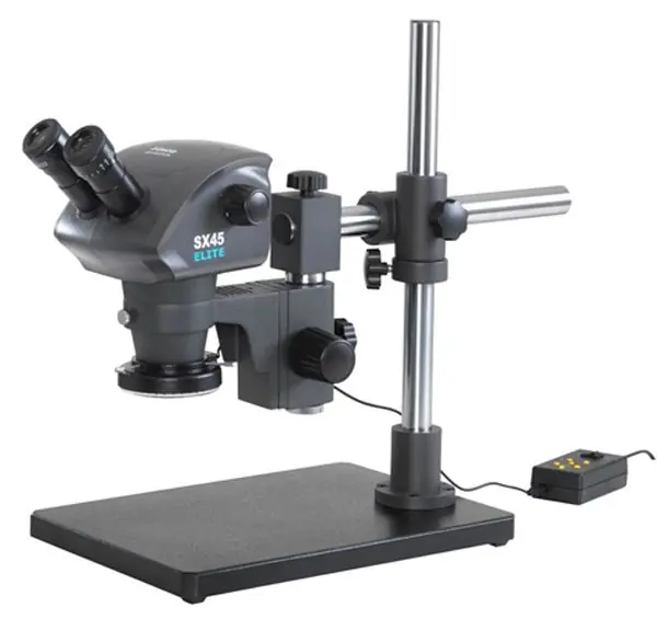 Vision 45E03 SX45 Elite Stereo Binocular Microscope with Boom Stand & LED Ring Light