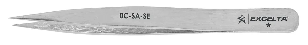 Excelta 0C-SA-SE★ Stainless Steel Tweezer with Straight, Miniature, Fine, Pointed Tips