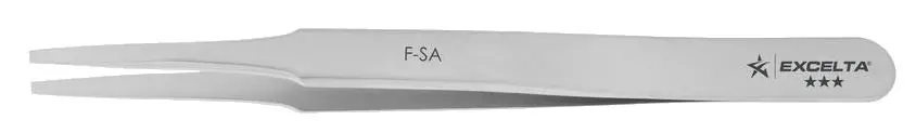 Excelta F-SA ★★★ Neverust® Stainless Steel SMD Tweezer with Straight, Flat, Tapered, Duckbill Pointed Tips