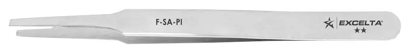 Excelta F-SA-PI ★★ Stainless Steel SMD Tweezer with Straight, Flat, Squared, Tapered, Pointed Tips