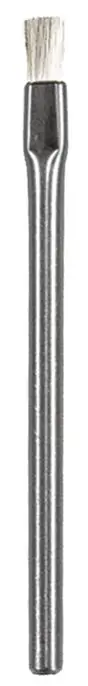 Excelta 213B-N ★★★ Dissipative Cleanroom-Safe Brush with Statigo9 Fiber Bristles, 0.19" Trim & 0.19" dia. Stainless Steel Handle, 4.75" OAL