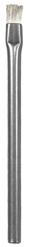 Excelta 213D-N ★★★ Dissipative Cleanroom-Safe Brush with Statigo9 Fiber Bristles, 0.75" Trim & 0.375" dia. Stainless Steel Handle, 6" OAL