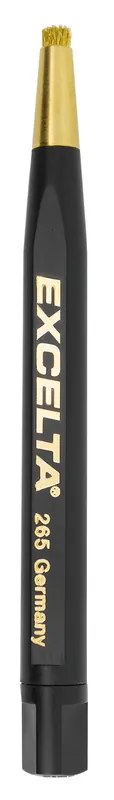Excelta 265 ★★ Refillable Scratch Brush with Retractable Brass Bristles, 0.13" dia. Trim & Plastic Handle, 4.75" OAL
