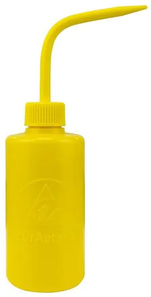 Menda 35790 durAstatic® Dissipative LDPE Wash Bottle, Yellow, 8 oz.