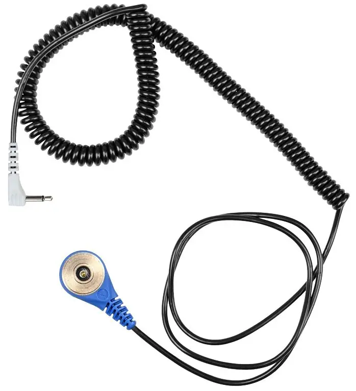 Desco 74342 MagSnap 360™ Dual-Wire Hip-to-Wristband Coil Cord, 3.5mm Phono Plug, Blue, 6‘