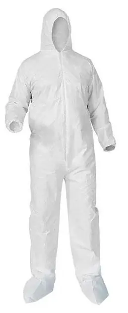 CleanPro® CPMPC-HB Microporous Polypropylene Disposable Coveralls with Attached Hood & Boots