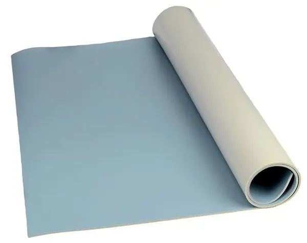 SCS 8244 8200 Series Smooth 3-Layer Dissipative Vinyl Workstation Mat, Blue, 30" x 50‘ Roll