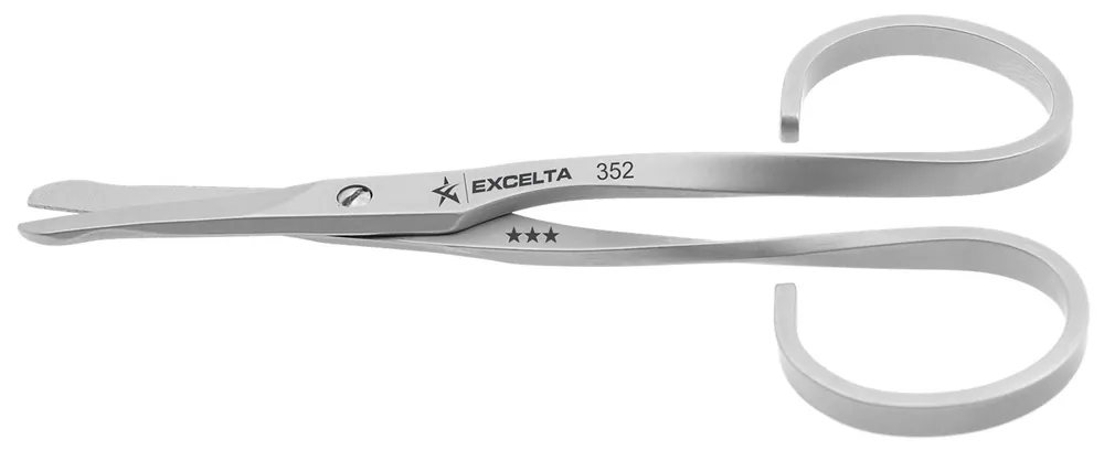 Excelta 352 ★★★ Medical-Grade Stainless Steel Scissors with Straight, Fine Blunt Safety Blades, 3.856" OAL