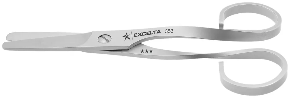 Excelta 353 ★★★ Medical-Grade Stainless Steel Scissors with Straight, Fine Blunt Safety Blades, 6" OAL