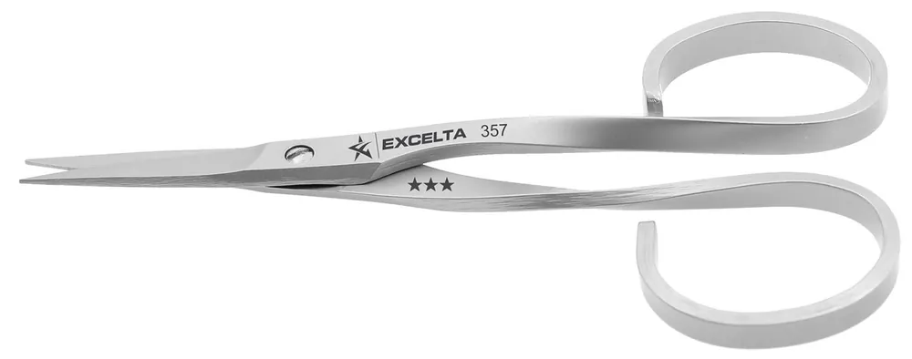 Excelta 357 ★★★ Medical-Grade Stainless Steel Scissors with Straight, Fine, Sharp Pointed Blades, 3.836" OAL
