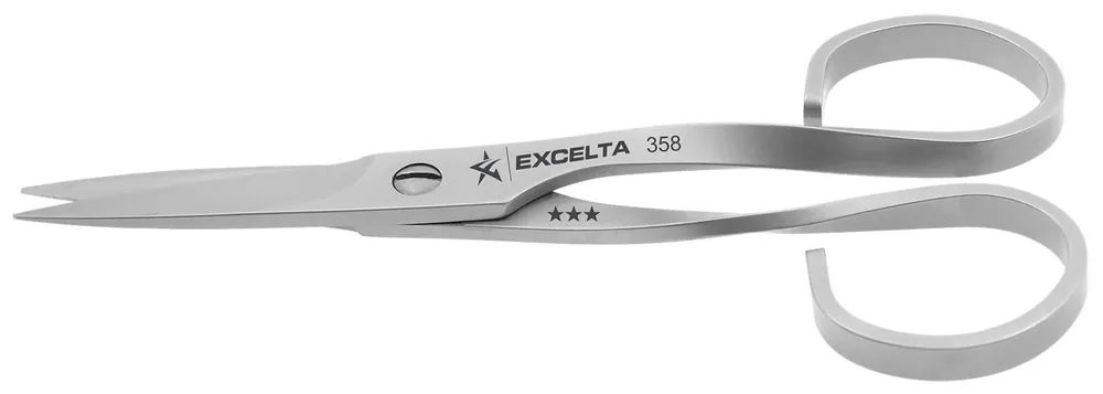 Excelta 358 ★★★ Medical-Grade Stainless Steel Scissors with Large, Extra-Fine Relieved Blades, 5.375" OAL