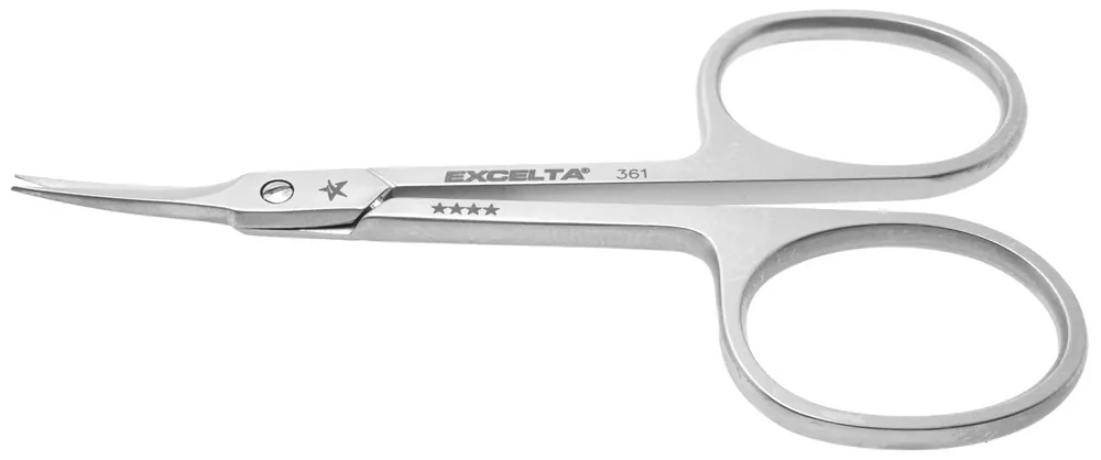 Excelta 361 ★★★★ Medical-Grade Stainless Steel Scissors with 17° Angled, Extra-Fine Relieved Blades, 3.25" OAL