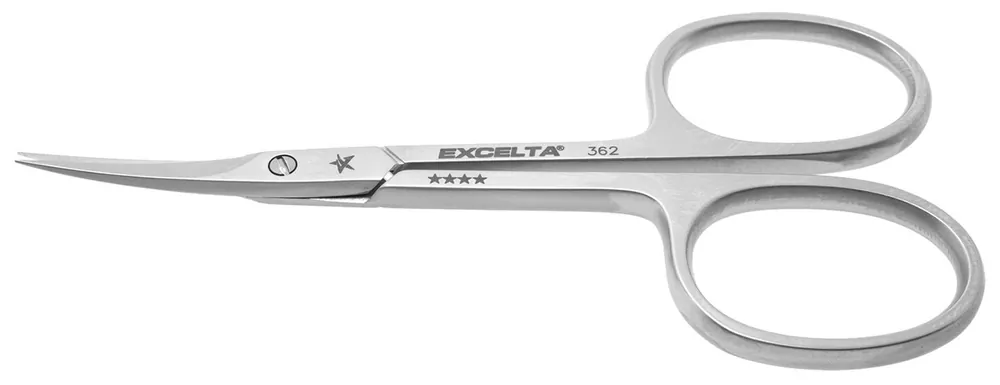 Excelta 362 ★★★★ Medical-Grade Stainless Steel Scissors with 17° Angled, Fine Relieved Blades, 3.13" OAL