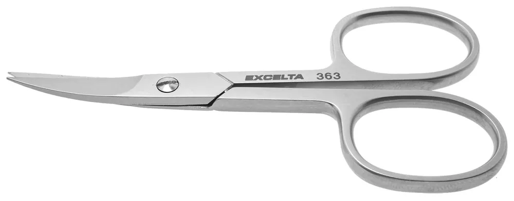 Excelta 363 ★★★★ Medical-Grade Stainless Steel Scissors with 17° Curved, Round, Fine Blades, 3.75" OAL