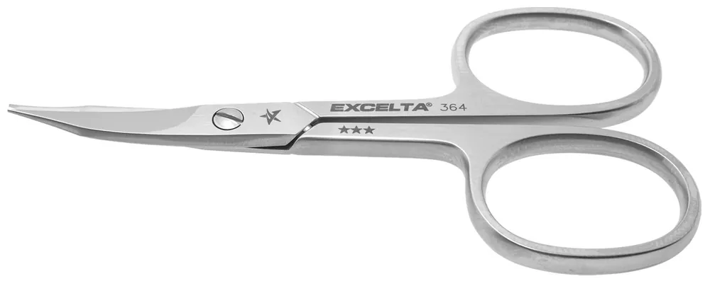 Excelta 364 ★★★★ Medical-Grade Stainless Steel Scissors with 17° Curved, Strong, Fine Blades, 3.75" OAL