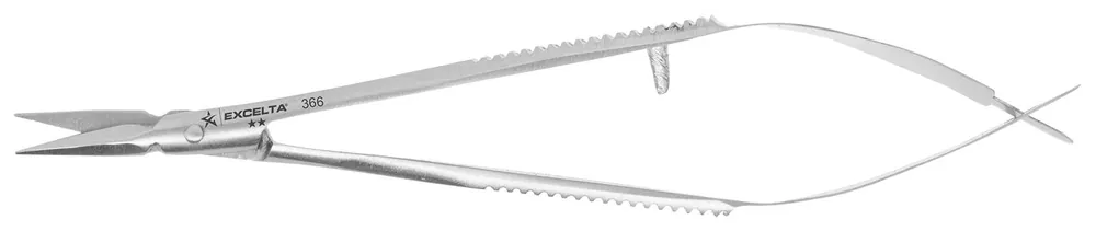 Excelta 366 ★★ Micro Self-Opening Stainless Steel Scissors with Straight Blades, 3" OAL