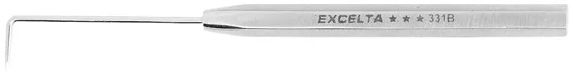 Excelta 331B ★★★ Stainless Steel Probe with 90° Angled, Short, Mini Fine Tip, 3" OAL