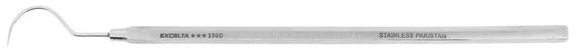 Excelta 330D ★★★ Stainless Steel Probe with Hooked, Mini Fine Tip, 6" OAL