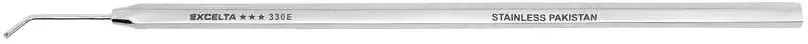 Excelta 330E ★★★ Stainless Steel Probe with Chiseled, 45° Angled, Mini Fine Tip, 6" OAL
