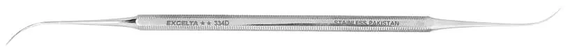Excelta 334D ★★ Stainless Steel Double-Ended Probe with 45° Curved Tips, 5.5" OAL