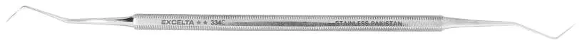 Excelta 334C ★★ Stainless Steel Double-Ended Probe with 90° Angled Tips, 5.5" OAL
