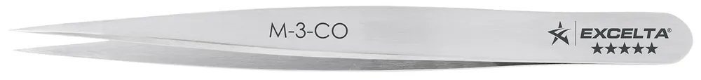 Excelta M-3-CO ★★★★★ Miniature Cobaltima® Tweezer with Very Fine, Pointed Tips