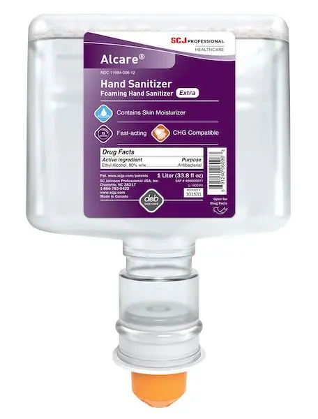 SC Johnson Professional 101531 Touch-Free Alcare® Extra Foaming Hand Sanitizer, 1 Liter Bottles (Case of 3)