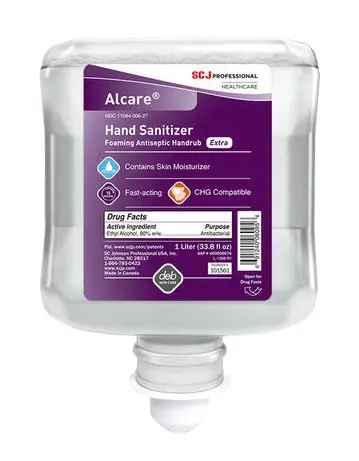 SC Johnson Professional 101561 Alcare® Extra Foaming Hand Sanitizer, 1 Liter Cartridge Bottles (Case of 6)