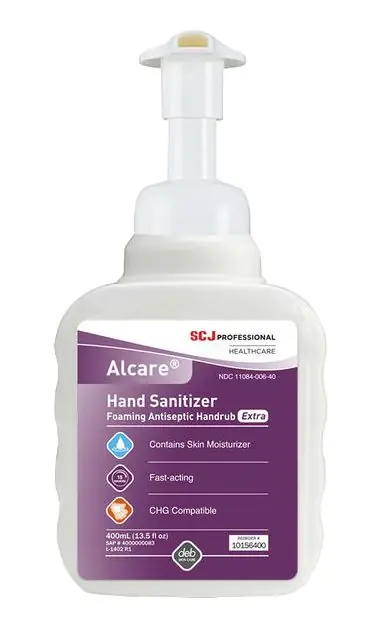 SC Johnson Professional 10156400 Alcare® Extra Foaming Hand Sanitizer, 400ml Bottles (Case of 6)