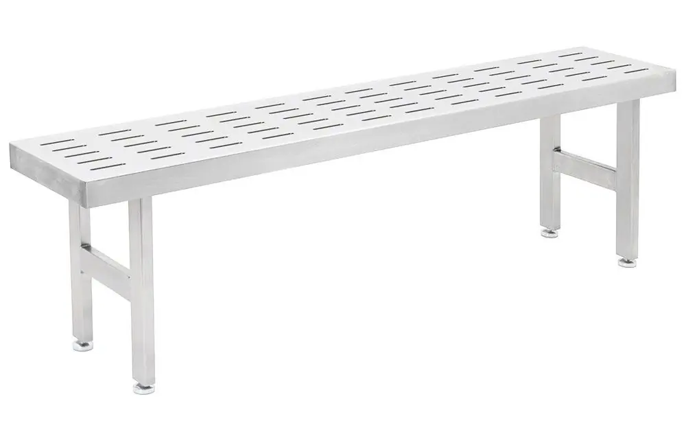 CleanPro® EGBPSH Electropolished Gowning Bench with 0.38" x 3" Slotted Top